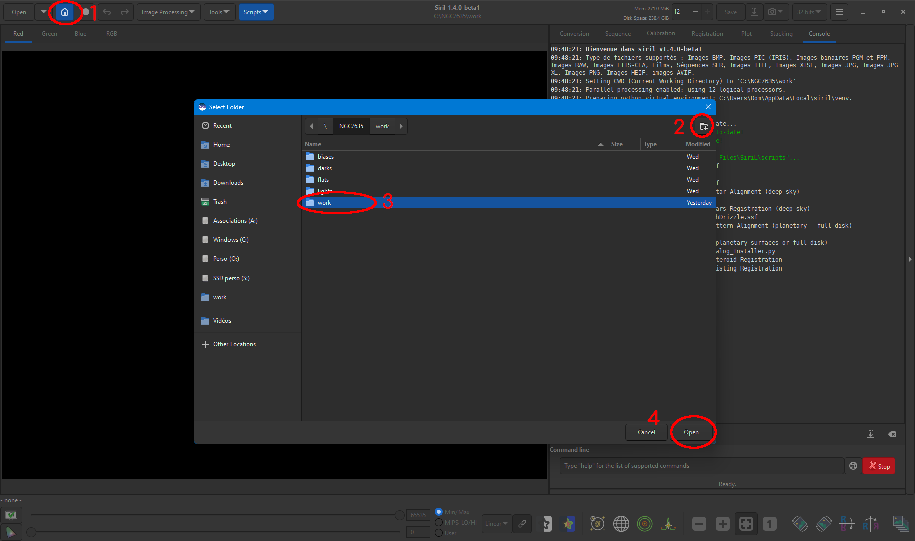 Set the working directory.